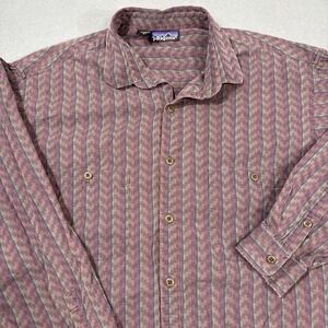 SHIRT‎ Patagonia MENS LARGE  Button Up L/S  AZTEC TRIBAL PATTERN VTG READ